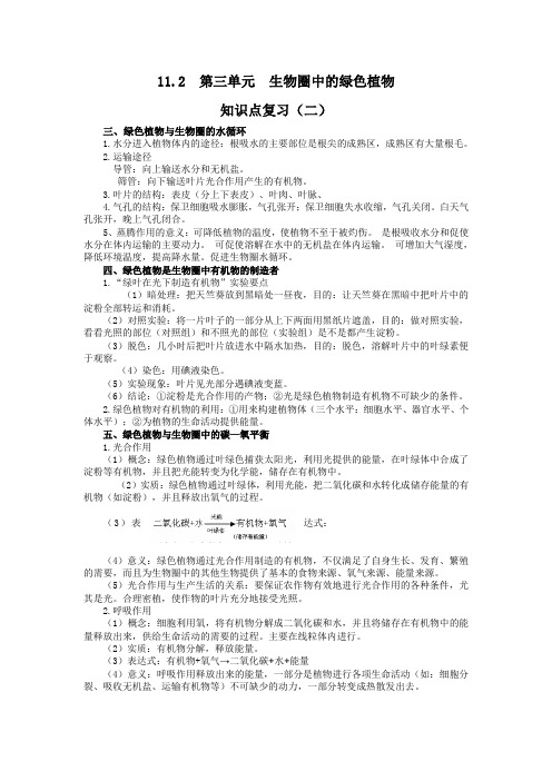 11.2  第三单元 知识点复习(二)