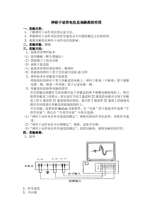 【2017年整理】神经干动作电位及局麻药的作用