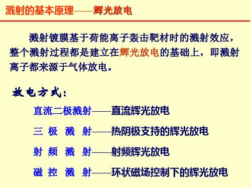 溅射的基本原理之辉光放电