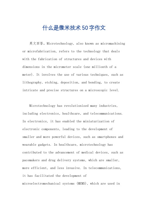 什么是微米技术50字作文