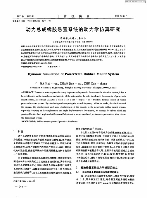 动力总成橡胶悬置系统的动力学仿真研究