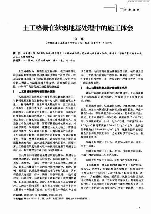 土工格栅在软弱地基处理中的施工体会