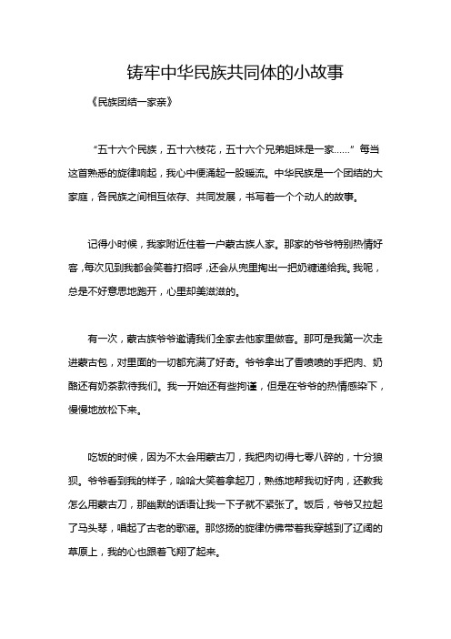 铸牢中华民族共同体的小故事