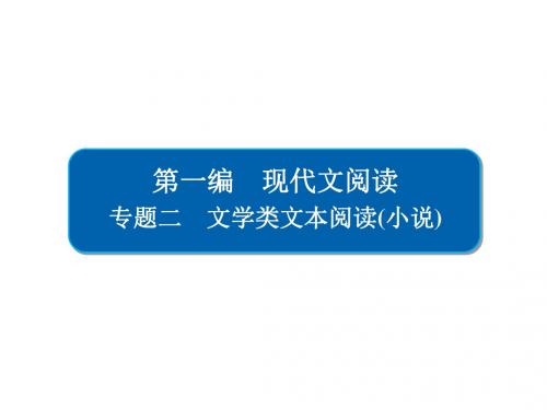 2019版高考语文一轮复习PPT课件：2 文学类文本阅读(小说)