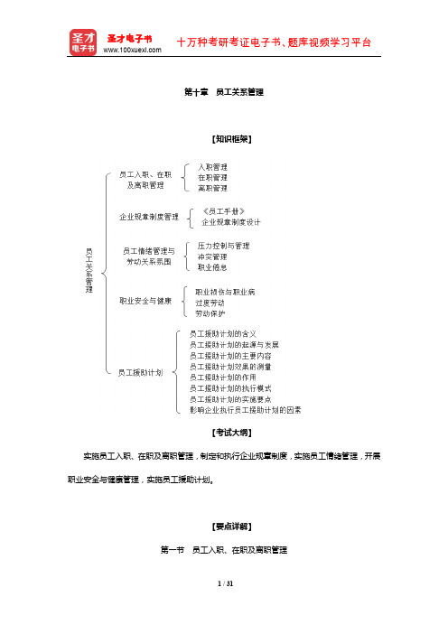 经济师《人力资源管理专业知识与实务(中级)》复习全书(员工关系管理)【圣才出品】