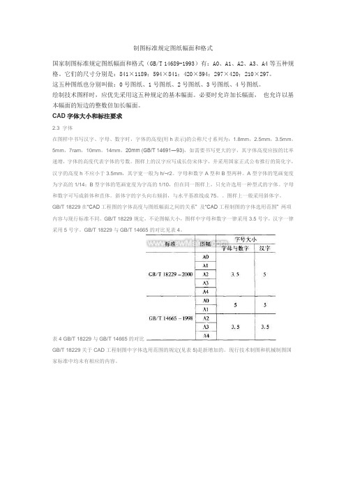 A0A1A2A3A4制图标准规定图纸幅面和格式