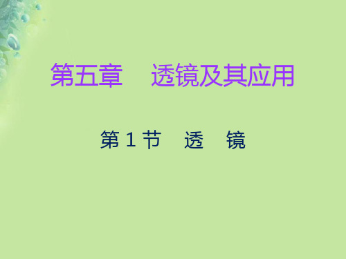 秋八年级物理上册第五章第1节透镜习题课件新版新人教版1017520