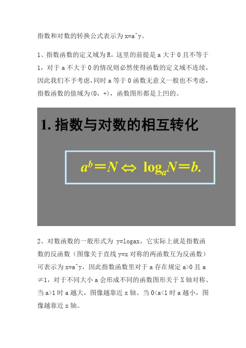 对数转换指数公式