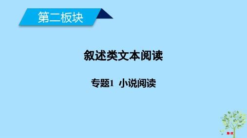 高考语文复习第2板块文学类文本阅读专题1小说阅读市赛课公开课一等奖省名师优质课获奖PPT课件