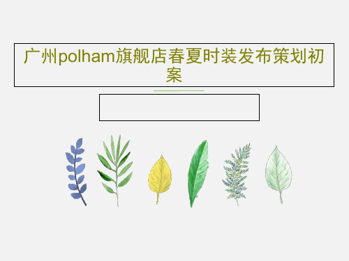 广州polham旗舰店春夏时装发布策划初案25页PPT