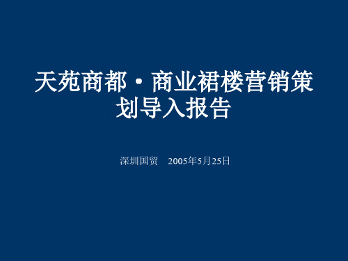 房地产行业某商业裙楼营销策划导入报告(ppt 58)