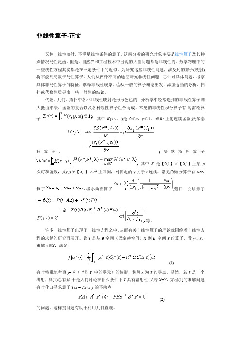 非线性算子