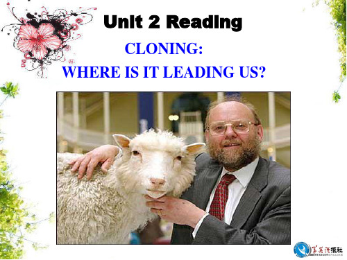 Unit2《Cloning》reading课件(新人教版选修8)