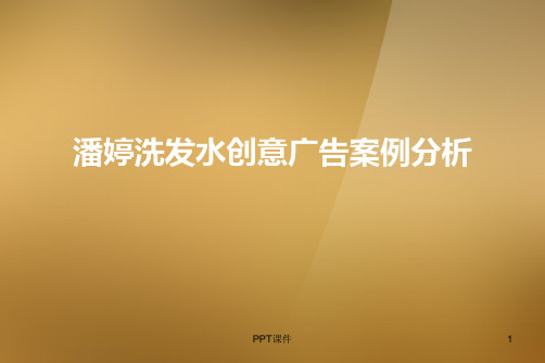 潘婷洗发水创意广告案例分析  ppt课件