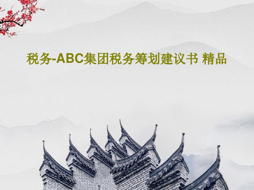 税务-ABC集团税务筹划建议书 精品共124页文档