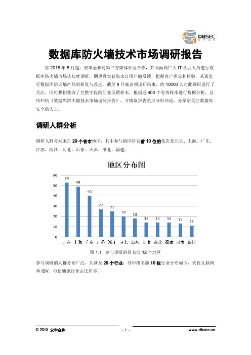 数据库防火墙技术市场调研报告