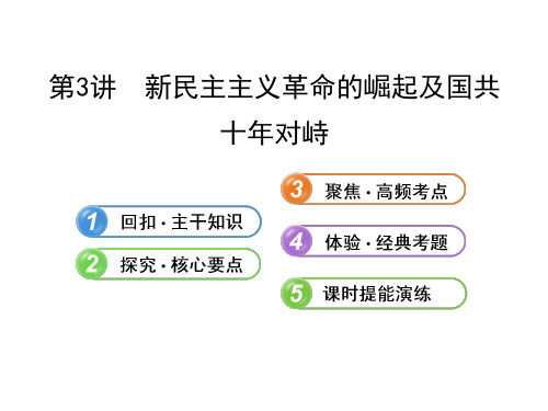 高三历史一轮复习课件：新民主主义革命的崛起及国共十年对峙