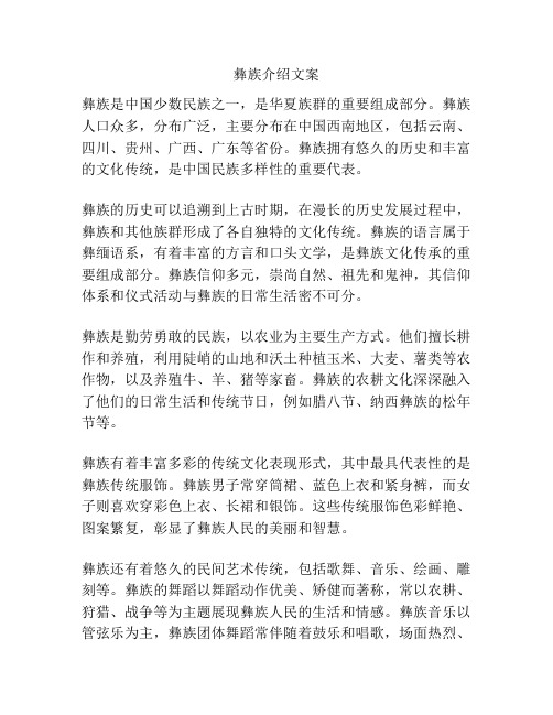 彝族介绍文案