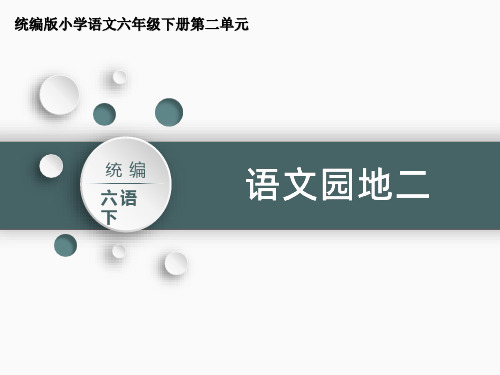 六年级下册第二单元语文园地二课件(共45张PPT)