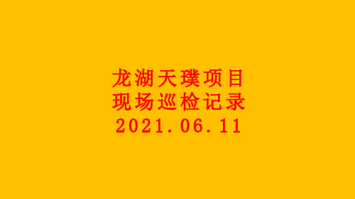 2021年土建工程设计院巡场记录