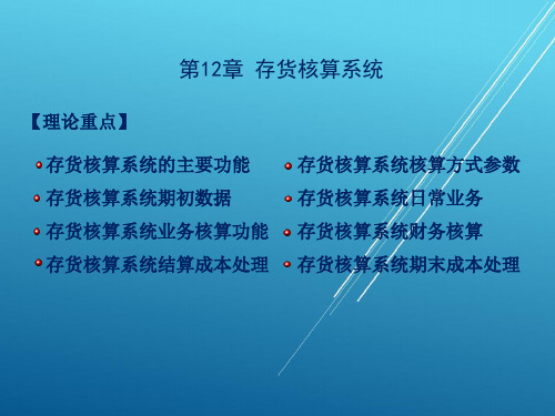 《会计信息系统》第12章【(吕志明)会计信息系统】