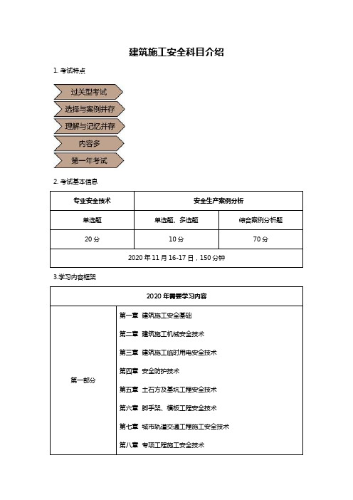 2020注册安全工程师建筑施工安全实务科目介绍