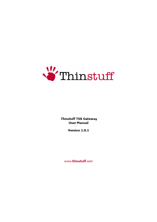 Thinstuff TSX Gateway User Manual