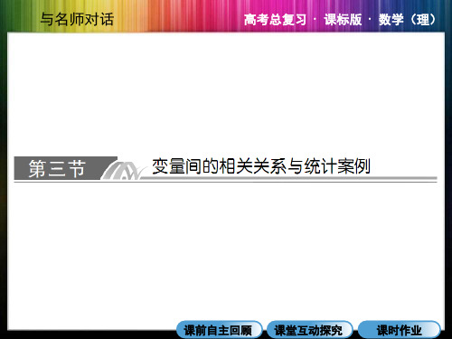 高三总复习52变量间的相关关系与统计案例PPT课件