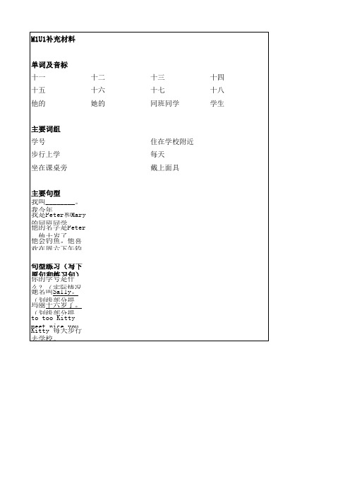 上海牛津小学英语4A(课文完整翻译)