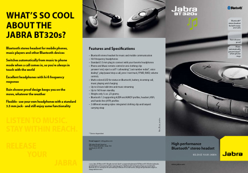 Jabra BT320s 说明书