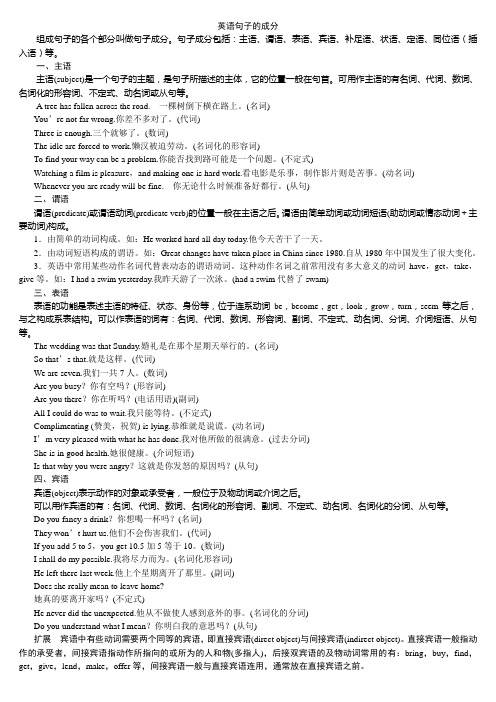 英语句子成分(1)