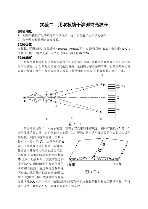 实验二 用双棱镜干涉测钠光波长(05)