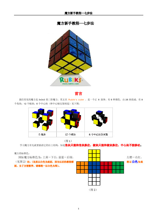 魔方新手教程—七步法