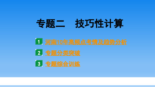 中考化学专题二 技巧性计算