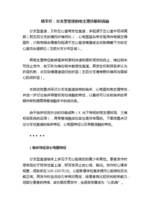 杨平珍：分支型室速的电生理诊断和消融