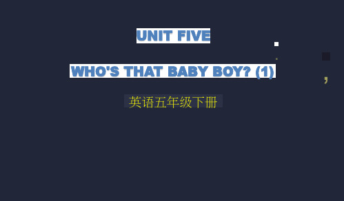 五年级英语(北京版)-UNIT FIVE WHO’S THAT BABY BOY(1)-2PPT课件