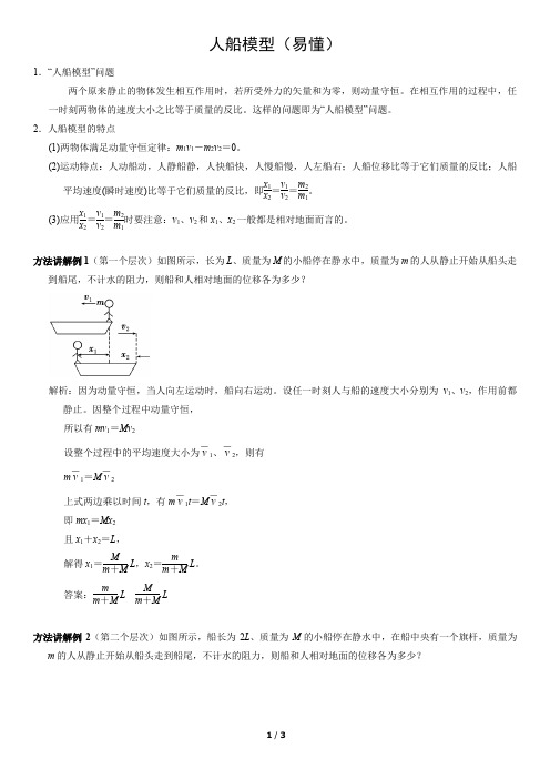 人船模型(易懂)