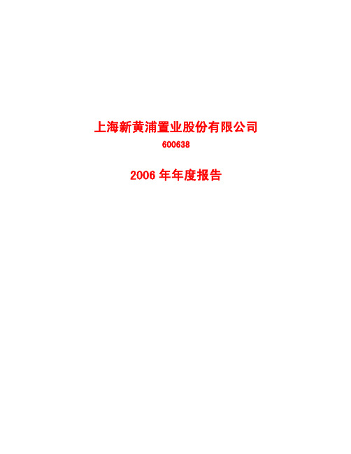 新 黄 浦:2006年年度报告