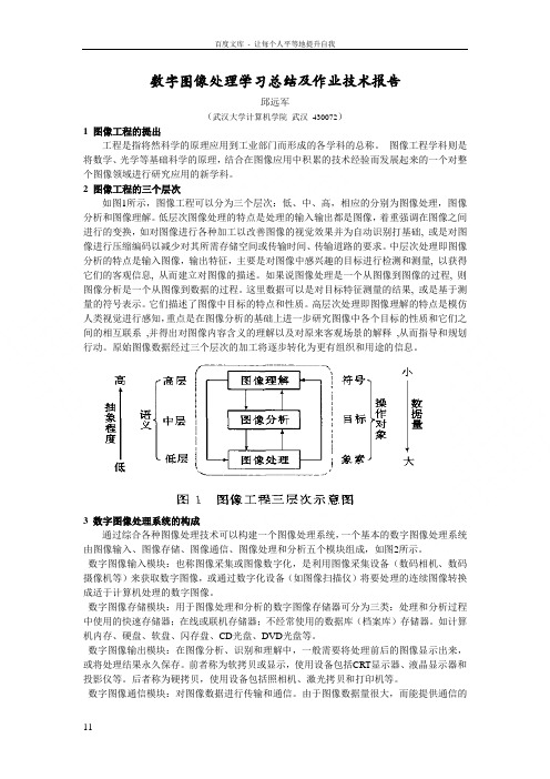 数字图像处理学习总结及作业技术报告