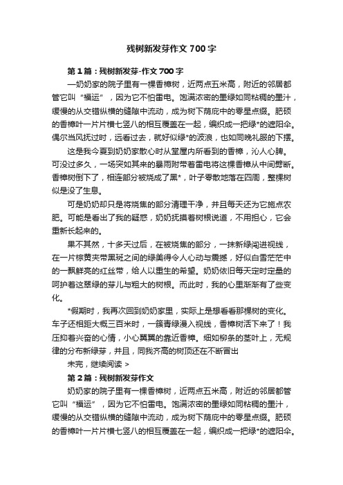 残树新发芽作文700字