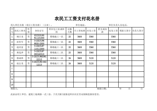 工资花名册1