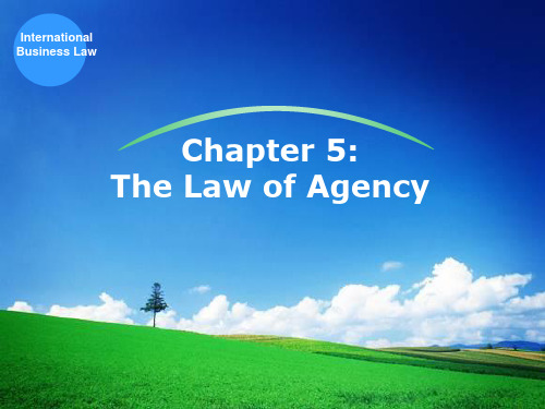 国际商法双语版 代理法ch5 law of Agency