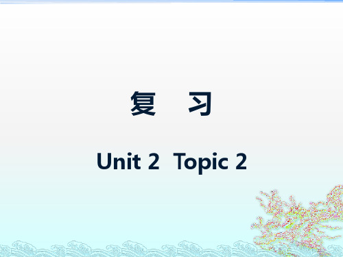 九上仁爱英语复习课件Unit 2  Topic 2