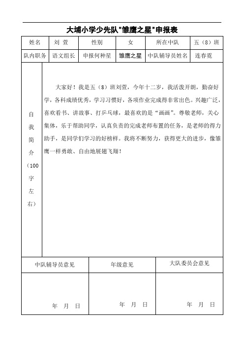 雏鹰之星教学文档