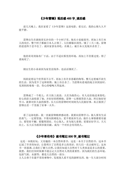 《少年哥伦布》读书笔记500字_读书笔记