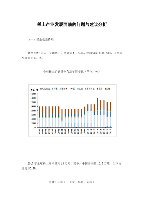 稀土产业发展面临的问题与建议分析