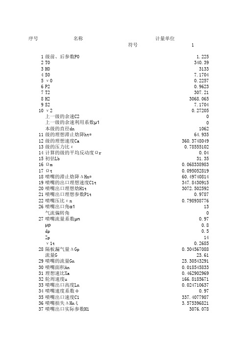 汽轮机12级计算