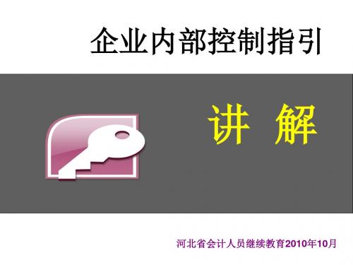 企业内部控制指引培训(ppt 345页)