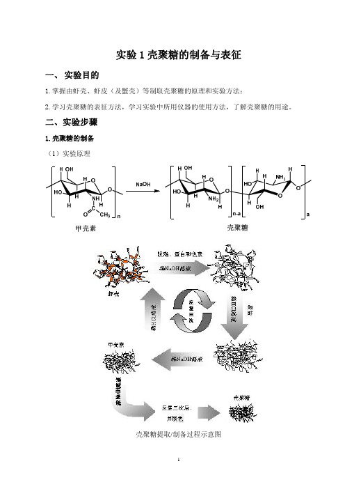 实验1.壳聚糖的制备与表征