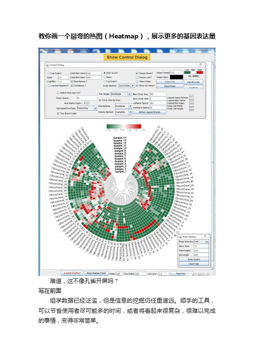 教你画一个掰弯的热图（Heatmap），展示更多的基因表达量